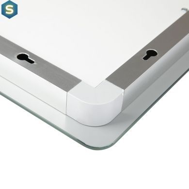 Зеркало Qtap Mideya 800x800 с LED-подсветкой Touch, с антизапотеванием, с часами, диммером яркости QT2078NCF8080W