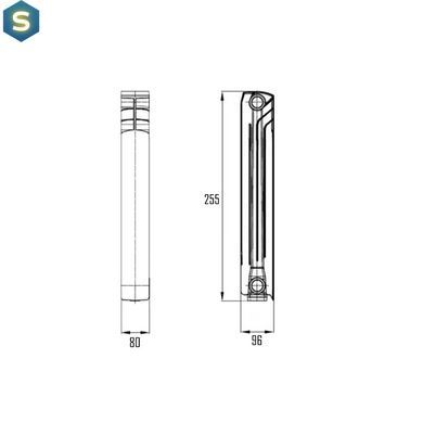 Радиатор биметаллический Thermo Alliance Bi-Ferrum 200/96 0,81 кг, Белый
