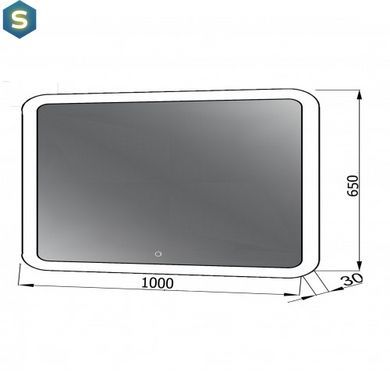 Дзеркало Юввіс Ліон Z-100*65 LED, Білий