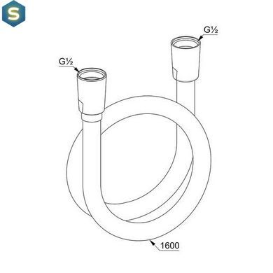 Шланг для душа 160 см Kludi Supara Flex 6107205-00, Хром