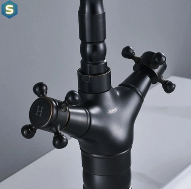 Змішувач для кухні Rea Rustico black REA-B5520, Черный матовый