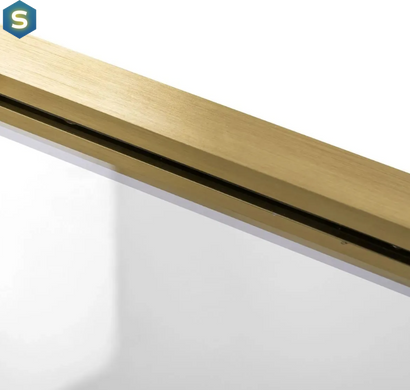 Душова стінка Rea Aero 120 brushed gold REA-K4702, прозорий, золотий
