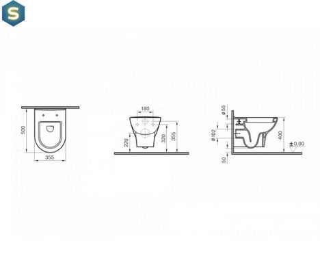 Унитаз подвесной Koller Pool Zentrum 5785N003-6135 с сидением Duraplast, Белый