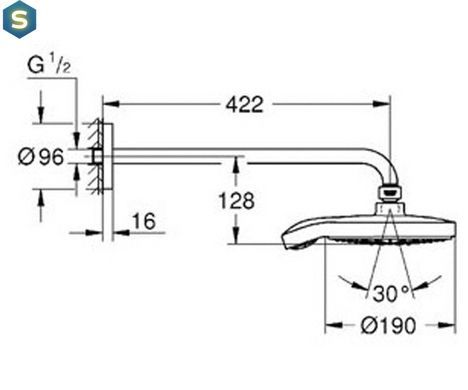Верхній душ Grohe Power & Soul Cosmopolitan 26172LS0