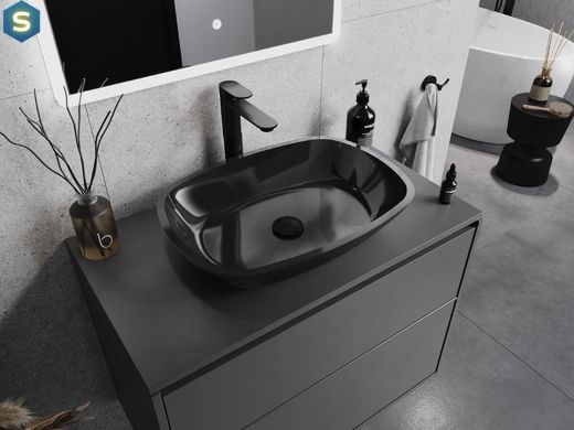 Умивальник Mexen Araks black накладний MEX-24155470, Черный матовый