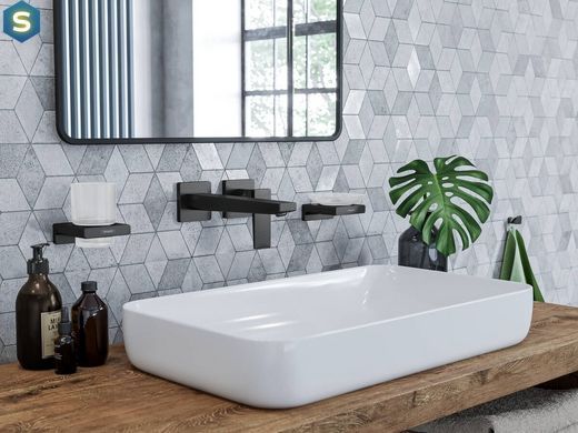 Мильниця підвісна Hansgrohe AddStoris Matt Black/скло 41746670
