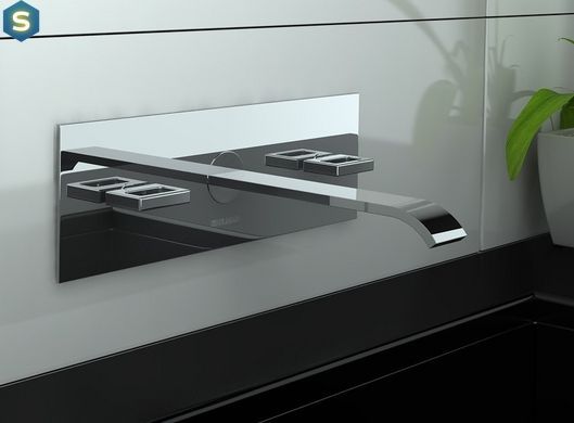 Смеситель для умывальника Kohlman Nexen-S chrome + BOX скрытого монтажа SQW195U, Хром