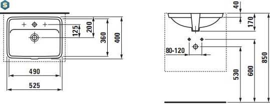 Умывальник Laufen Pro 52x40 H8119660001041, Белый