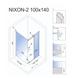 Душевая кабина Rea Nixon 100x140 L chrome REA-K5014 + REA-K5006, Хром, Левая, прозрачный, хром