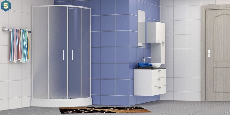 Душова кабіна Eger Tisza 90x90 (без піддону) скло Zuzmara 599-021/1, Білий, матовий