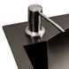 Кухонная мойка 75x46 PVD черная с подставкой для ножей Platinum Handmade HSB (квадратный сифон 3,0/1), Черный/золото