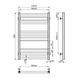 Рушникосушка водяна OnlyHeat Ember 500/800/12, Хром