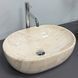 Умывальник VBI Modena S beige stone glossy накладний VBI-012007, Мармур