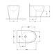 Біде підлогове Qtap Robin 565x360x405 Black matt QT13442141CMB, Черный матовый