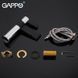 Смеситель для умывальника гайка черный/хром &Oslash;35 Gappo Atlantic 1/8 G1081, Черный матовый