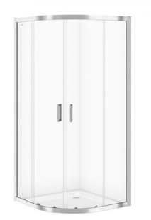 Душова кабіна Cersanit Zip напівкругла 800x800x190 S154-001, прозорий, чорний