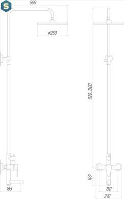 Душевая система Globus Lux Main SM-SH-02, Зеленый матовый