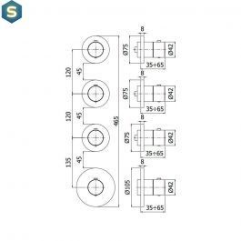 Термостат для душу/ванни Paffoni Modular Box steel MDE019ST, Нержавіюча сталь