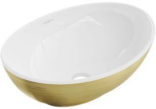 Умивальник Mexen Elza brushed gold white накладний MEX-21014017, Золотий