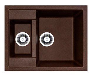 Кухонная мойка Adamant Duplex 610x495x200 mokko 492223, Цемент матовый