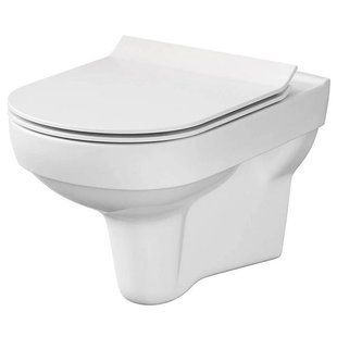 Підвісний унітаз Cersanit City CleanOn з сидінням duraplast Slim Soft Close K701-143