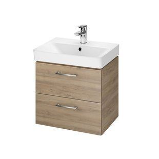 Тумба с умывальником Cersanit Lara Mille Slim 50 орех S801-357