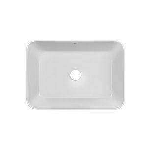 Умивальник накладна Qtap Virgo N прямокутна без донного клапана White QT18116308W, Білий