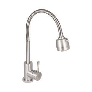 Смеситель для кухни Lidz Aria 015F41 с гибким изливом (k35) LDARI015F41NKS45306 Nickel, Нержавеющая сталь