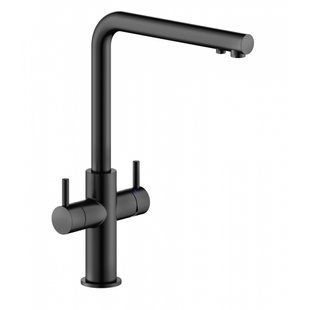 Змішувач для кухні на дві води Nobili Sorgente Filtra Velvet Black AQ93823-3VBM, Черный матовый