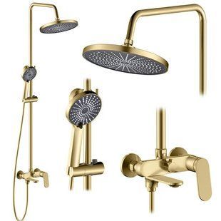 Душова система Rea Marco brushed gold з виливом REA-P8548, Золотий