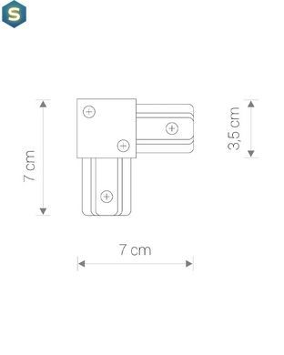 З'єднувач кутовий Nowodvorski 9455 Profile l-connector IP20 Bl
