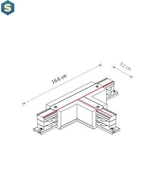 Соединитель Nowodvorski 8242 Ctls Power T Connector Right 1 T-r1 Bl