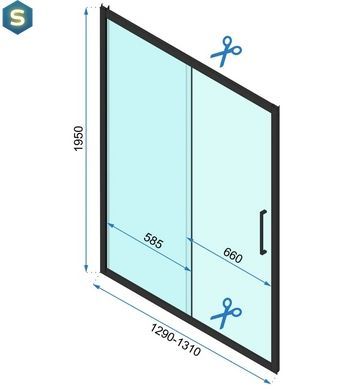 Душова кабіна Rea Rapid Slide 130x100 gold пристінна REA-KPL-09427, Золотий, Універсальна, прозорий, золотий