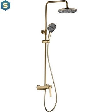 Душова система Rea Rebel brushed gold з виливом REA-P2414, Золотий