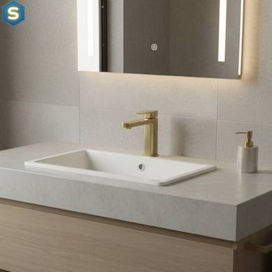 Змішувач для умивальника Rea Arlo низький brushed gold REA-B0976, Золотий