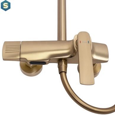 Душова система Rea Rebel brushed gold з виливом REA-P2414, Золотий