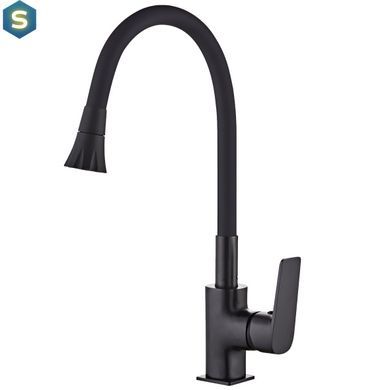 Смеситель для кухни Globus Lux Bonn GLB-0203SA-BB-B01, Черный матовый