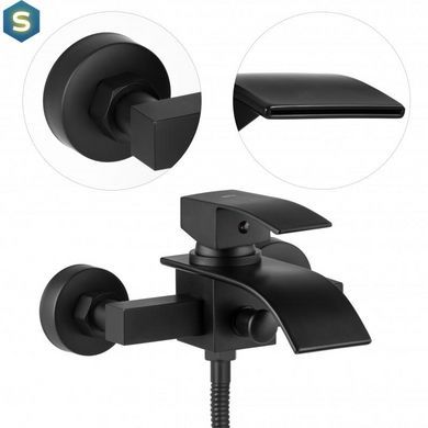 Смеситель для ванны Yoka Talea black настенный BW.TALEA-BLK, Черный матовый