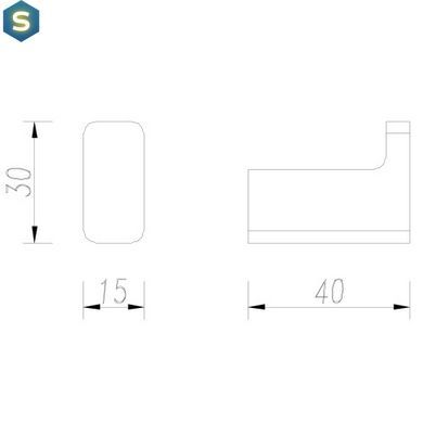 Гачок Omnires Nelson chrome NL80110CR, Хром