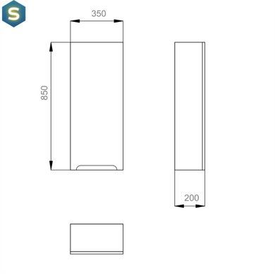 Напівпенал Sanwerk Slim "Ера Air" 35 білий MV0000425 лівий, Білий