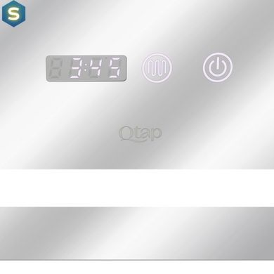 Зеркало Qtap Mideya 1000х700 с LED-подсветкой Touch, с антизапотеванием, с часами, диммером яркости QT2078NCF10070W