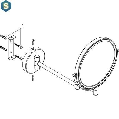 Зеркало косметическое Hansgrohe Logis Universal хром 73561000