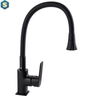 Смеситель для кухни Globus Lux Bonn GLB-0203SA-BB-B01, Черный матовый