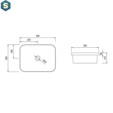 Умивальник Qtap Scorpio 500х380х145 White QT1411K490WN, Білий