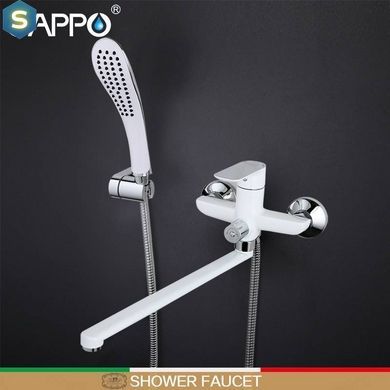 G2248 Змішувач для ванни довгий гусак білий/хром &Oslash;35 Gappo Noar 1/8, Білий