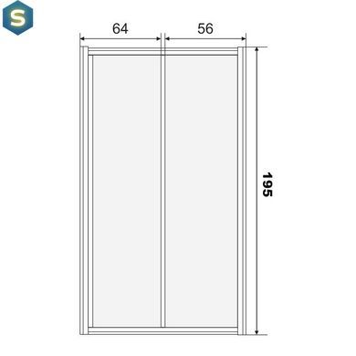 Душевая дверь Eger 120x195 см раздвижная 599-153(h), прозрачный, хром