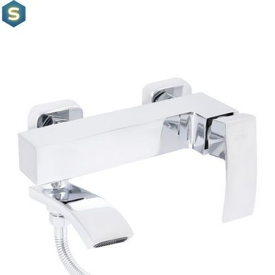 Змішувач для ванни Qtap Swan Cascada з поворотним виливом (з душовим гарнітуром) QTSWA260CRM45565 Chrome, Хром