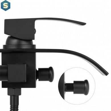 Смеситель для ванны Yoka Talea black настенный BW.TALEA-BLK, Черный матовый