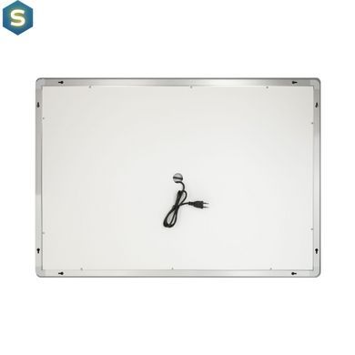 Зеркало Qtap Mideya 1000х700 с LED-подсветкой Touch, с антизапотеванием, с часами, диммером яркости QT2078NCF10070W