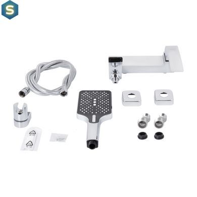 Змішувач для ванни Qtap Swan Cascada з поворотним виливом (з душовим гарнітуром) QTSWA260CRM45565 Chrome, Хром